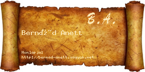 Bernád Anett névjegykártya